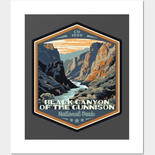 Black Canyon of the Gunnison National Park Vintage WPA Style National Parks Art Posters and Art